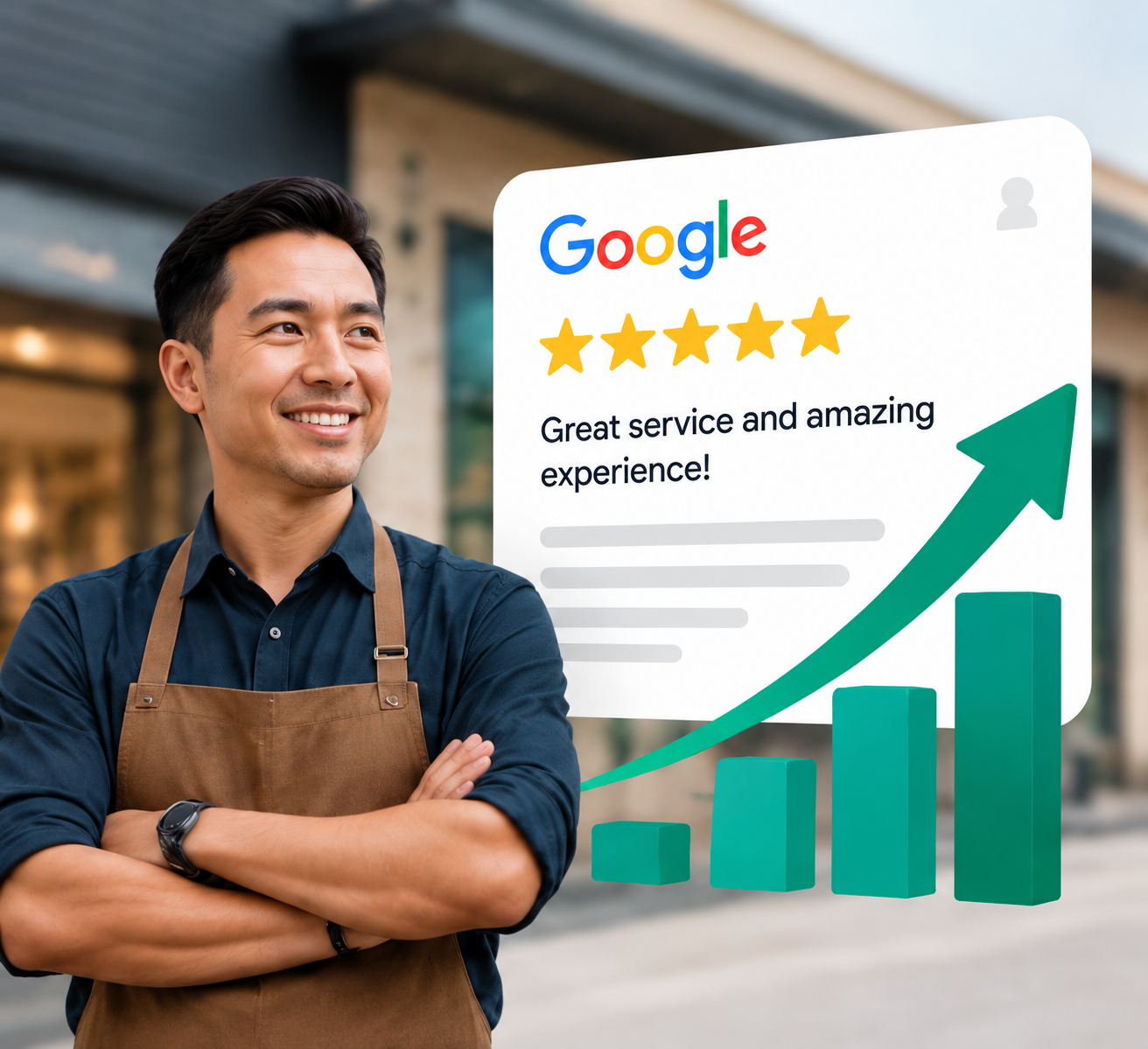 Small business growing with genuine Google reviews